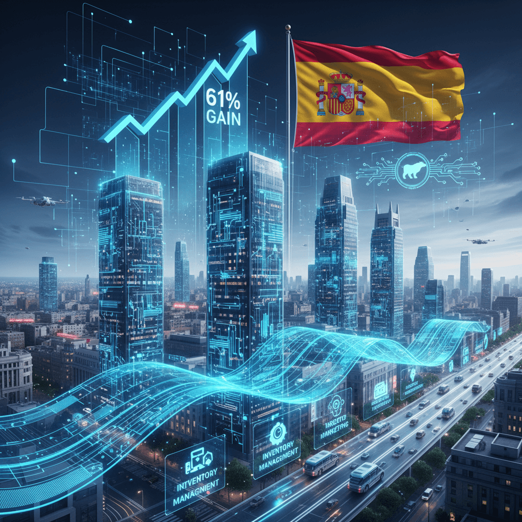 El 61% de las empresas españolas que usan IA ya reportan ganancias de productividad, según estudios de IBM y el Banco de España.