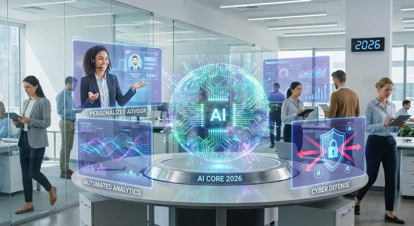 En 2026, la inteligencia artificial trascenderá del potencial a un impacto real en las empresas, con ejemplos como CaixaBank y mejoras en ciberseguridad.