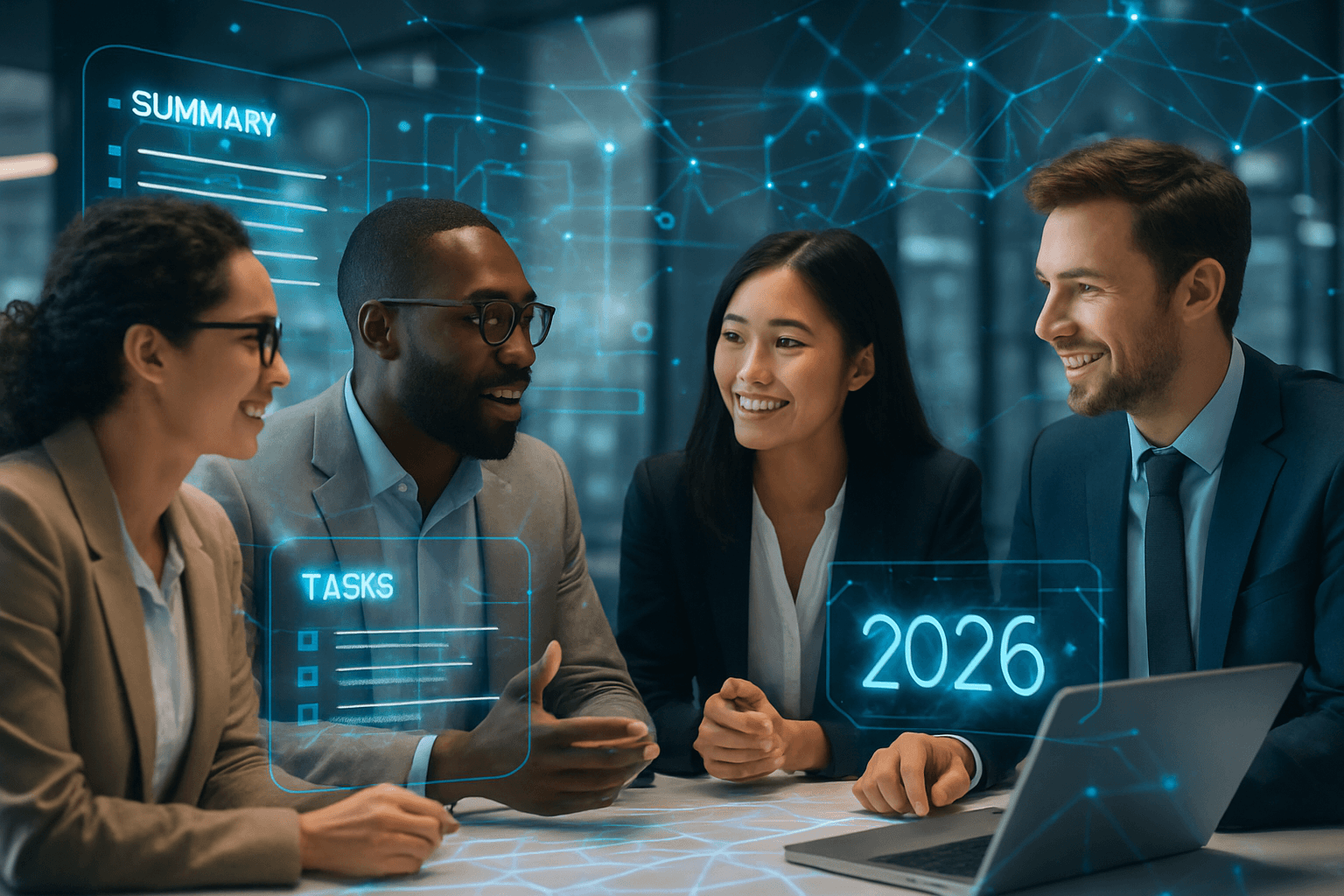 Videollamada colaborativa con tecnología IA