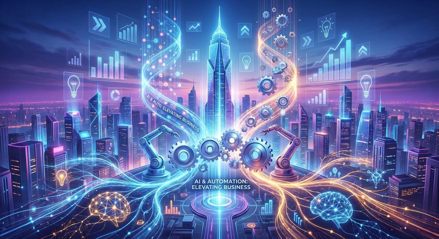 Aprende cómo la IA y la automatización elevan la eficiencia e innovación en los negocios, posicionando a las empresas para un futuro más competitivo.